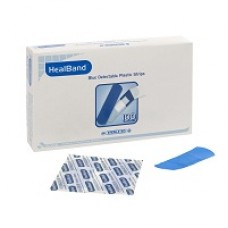 HEALBAND - BLUE DETECTABLE PLASTIC STRIP, 25MM X 72MM, PCK/100 (12610532)